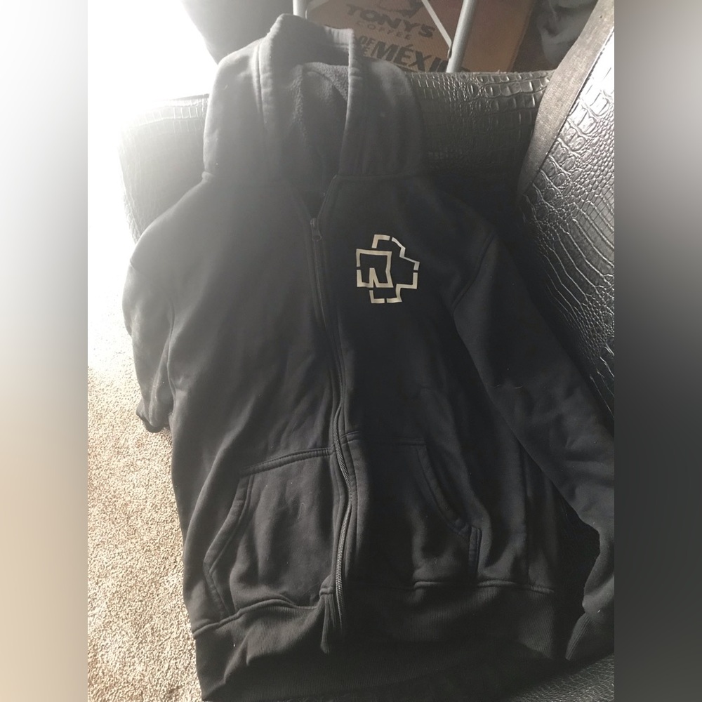 Rammstein Zip Up Hoodie Size Large